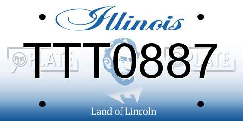 TTT0887 Illinois License Plate
