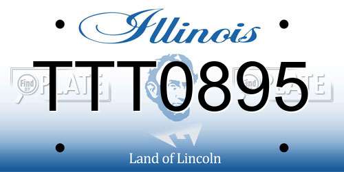 TTT0895 Illinois License Plate