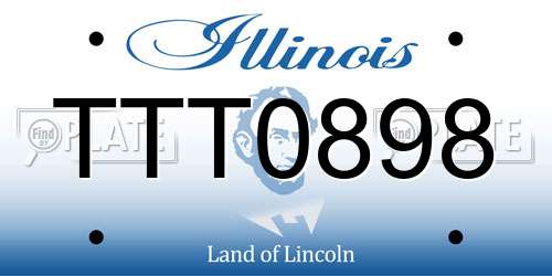 TTT0898 Illinois License Plate