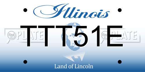 TTT51E Illinois License Plate