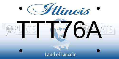 TTT76A Illinois License Plate