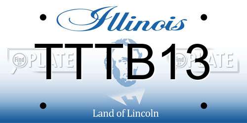 TTTB13 Illinois License Plate