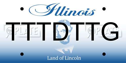 TTTDTTG Illinois License Plate