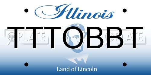 TTTOBBT Illinois License Plate