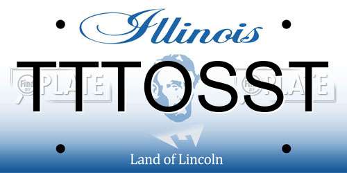 TTTOSST Illinois License Plate