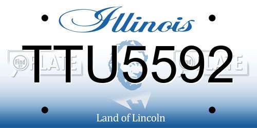 TTU5592 Illinois License Plate
