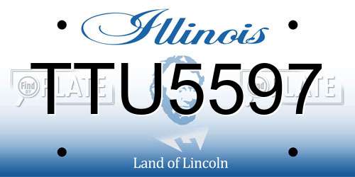 TTU5597 Illinois License Plate