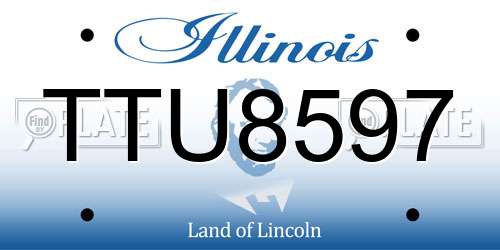 TTU8597 Illinois License Plate