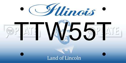 TTW55T Illinois License Plate