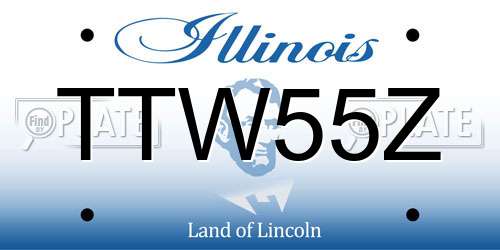 TTW55Z Illinois License Plate