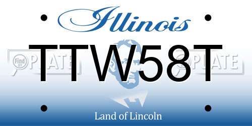 TTW58T Illinois License Plate