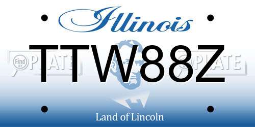 TTW88Z Illinois License Plate