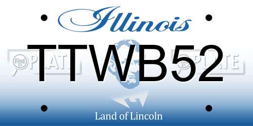 TTWB52 Illinois License Plate