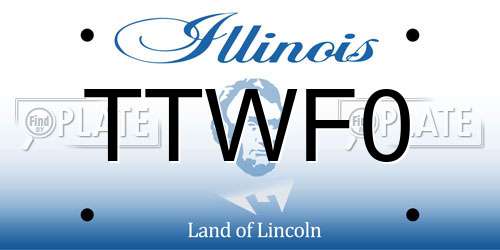 TTWF0 Illinois License Plate