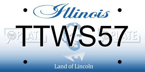 TTWS57 Illinois License Plate