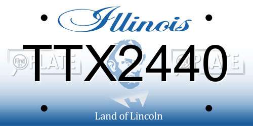TTX2440 Illinois License Plate