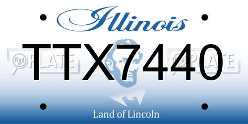 TTX7440 Illinois License Plate