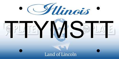 TTYMSTT Illinois License Plate
