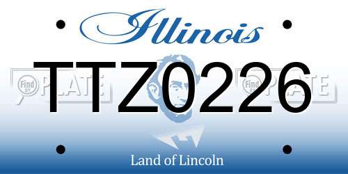 TTZ0226 Illinois License Plate