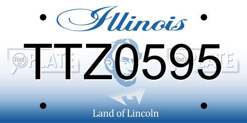 TTZ0595 Illinois License Plate