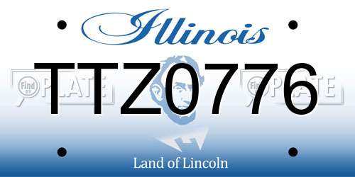 TTZ0776 Illinois License Plate