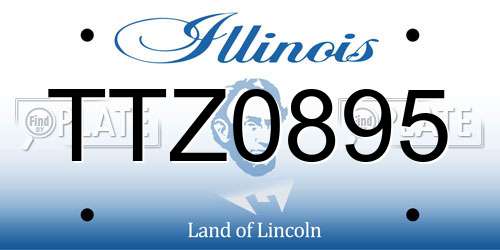 TTZ0895 Illinois License Plate