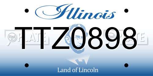 TTZ0898 Illinois License Plate