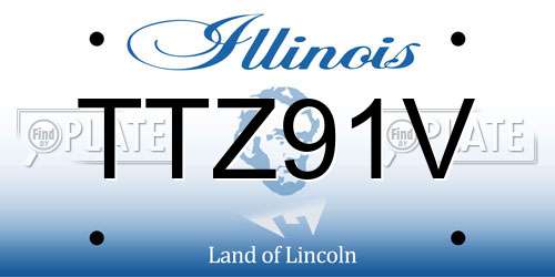 TTZ91V Illinois License Plate