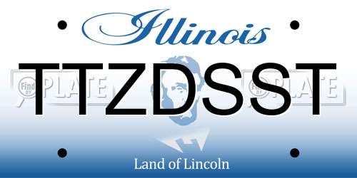 TTZDSST Illinois License Plate