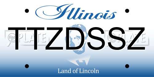 TTZDSSZ Illinois License Plate