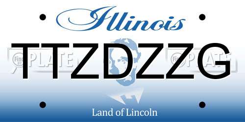 TTZDZZG Illinois License Plate