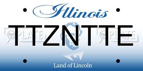 TTZNTTE Illinois License Plate