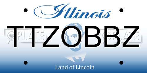TTZOBBZ Illinois License Plate