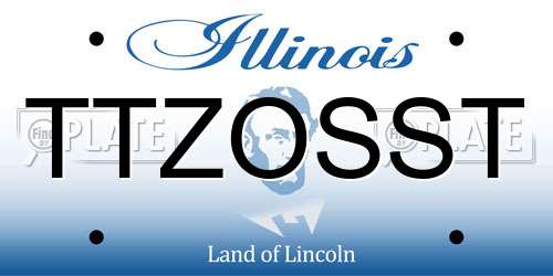 TTZOSST Illinois License Plate