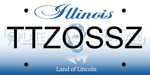 TTZOSSZ Illinois License Plate