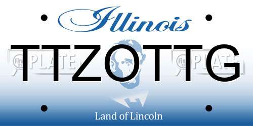 TTZOTTG Illinois License Plate