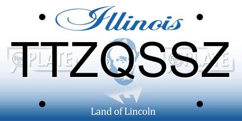 TTZQSSZ Illinois License Plate