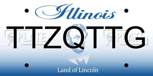 TTZQTTG Illinois License Plate