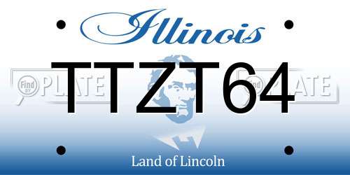 TTZT64 Illinois License Plate
