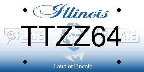 TTZZ64 Illinois License Plate