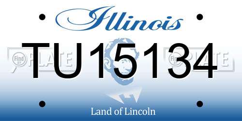 TU15134 Illinois License Plate