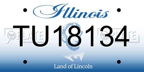 TU18134 Illinois License Plate