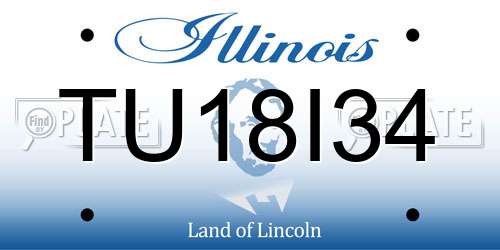 TU18I34 Illinois License Plate