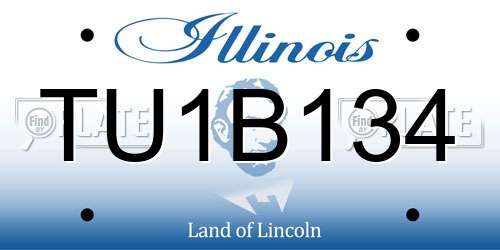 TU1B134 Illinois License Plate