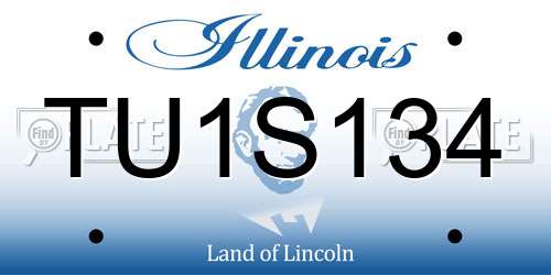 TU1S134 Illinois License Plate