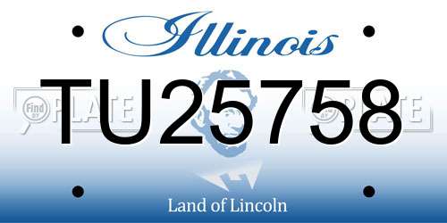 TU25758 Illinois License Plate