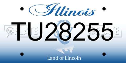 TU28255 Illinois License Plate