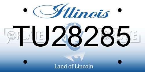 TU28285 Illinois License Plate
