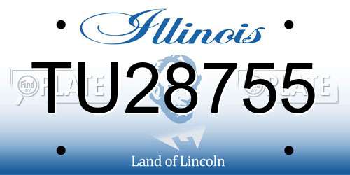 TU28755 Illinois License Plate