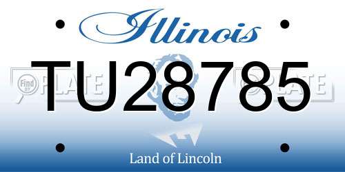 TU28785 Illinois License Plate